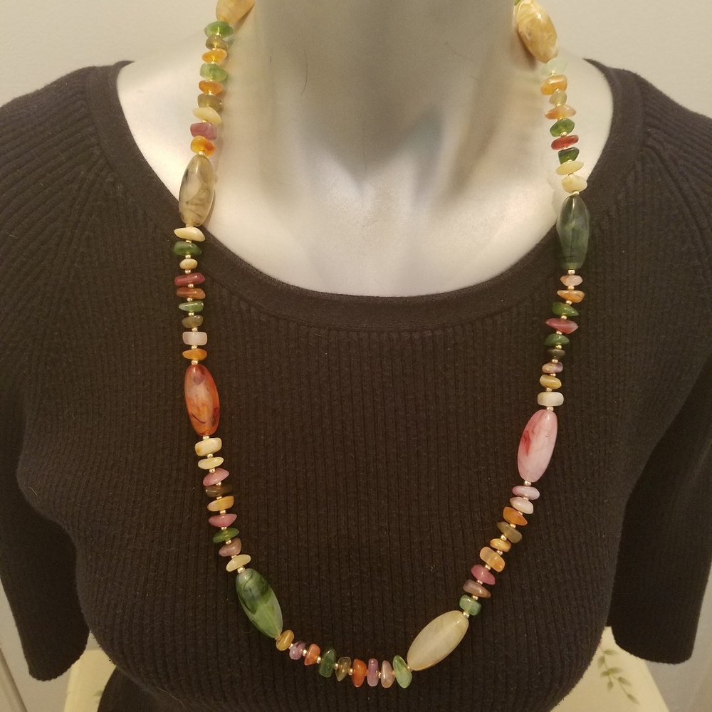 Lovely Beaded Necklace multi color
